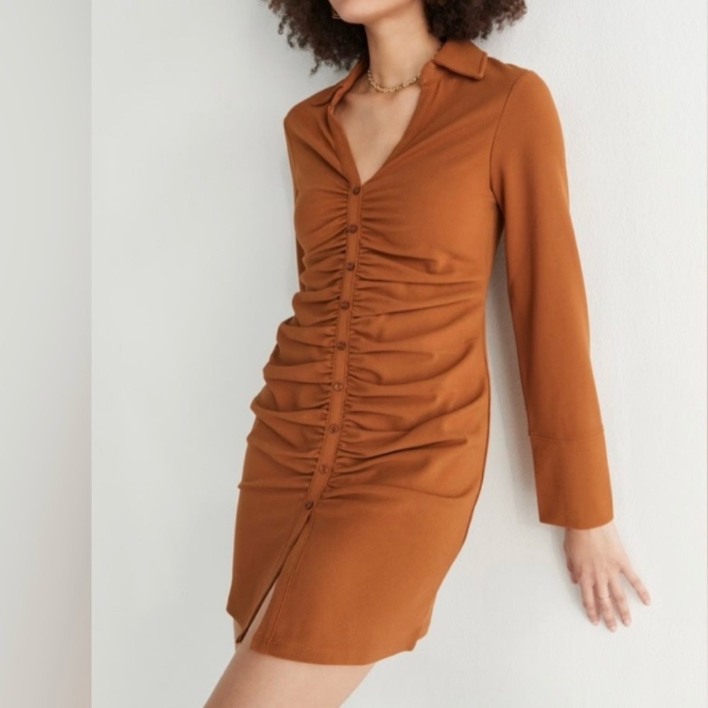 FRANCESCA’S Kimberley Cinched Button Down Mini Dress NWT Size Medium